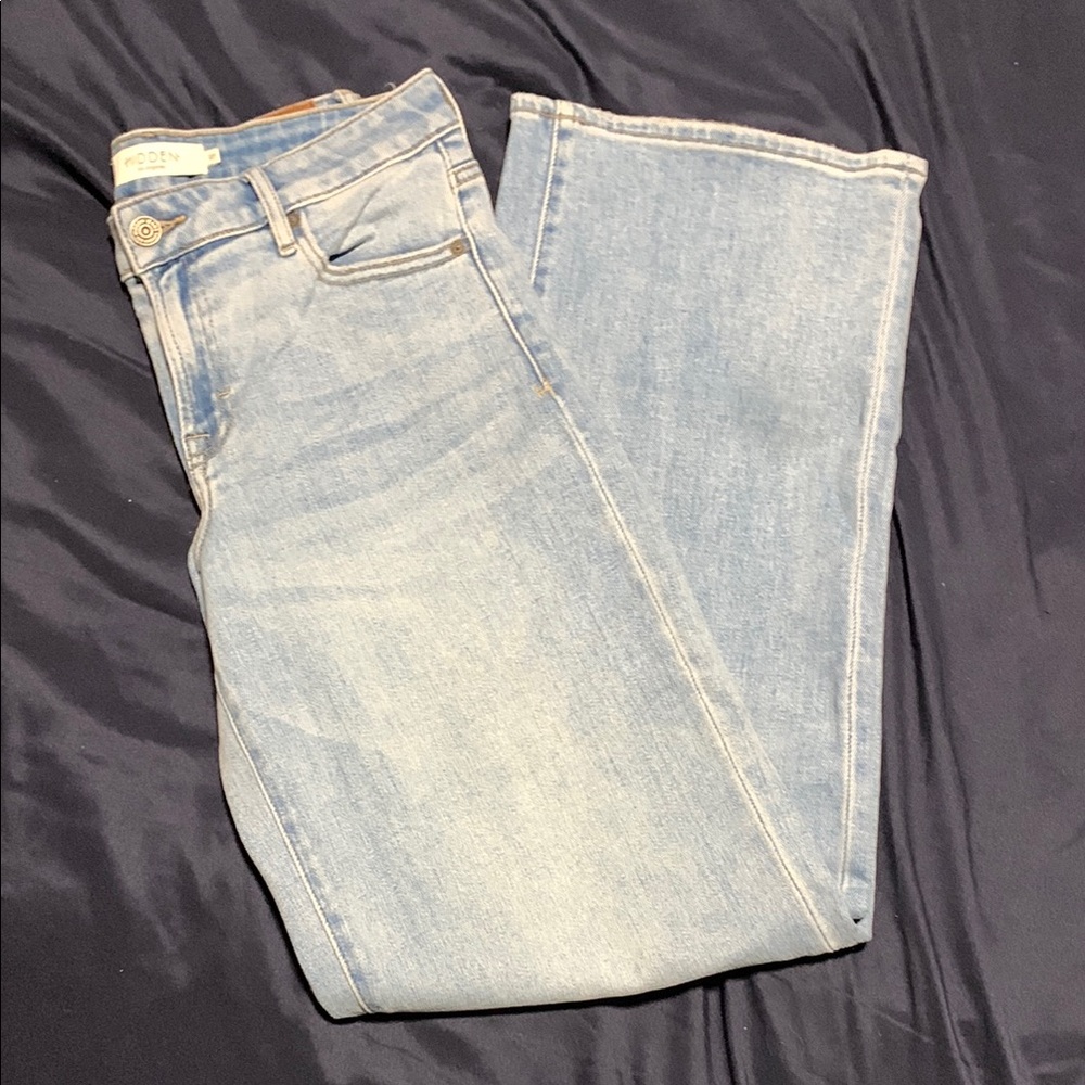 Hidden Logan Dad wide leg light wash jeans